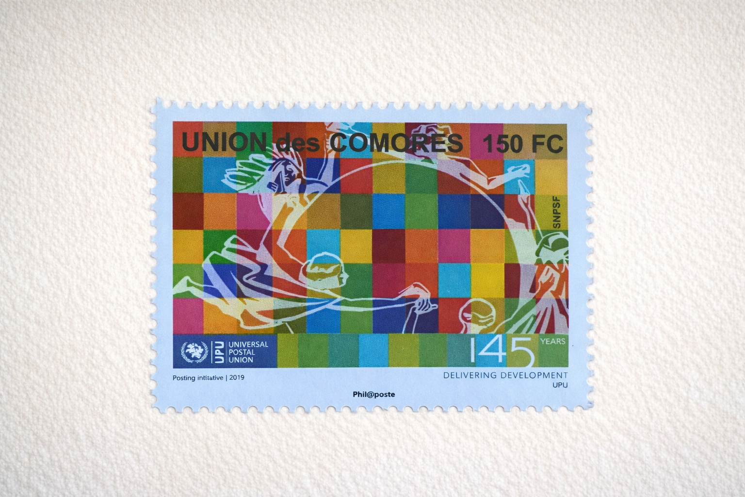Timbre 145ᵉ anniversaire de l’Union Postale Universelle